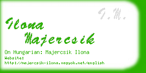 ilona majercsik business card